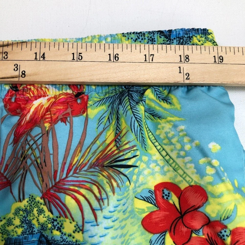 George Swimwear Shorts Men's Extra Large XL Floral Elastic Waist Pockets Lined